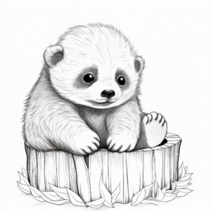 Lazy Baby Sloth Coloring Pages 2