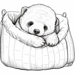 Lazy Baby Sloth Coloring Pages 4