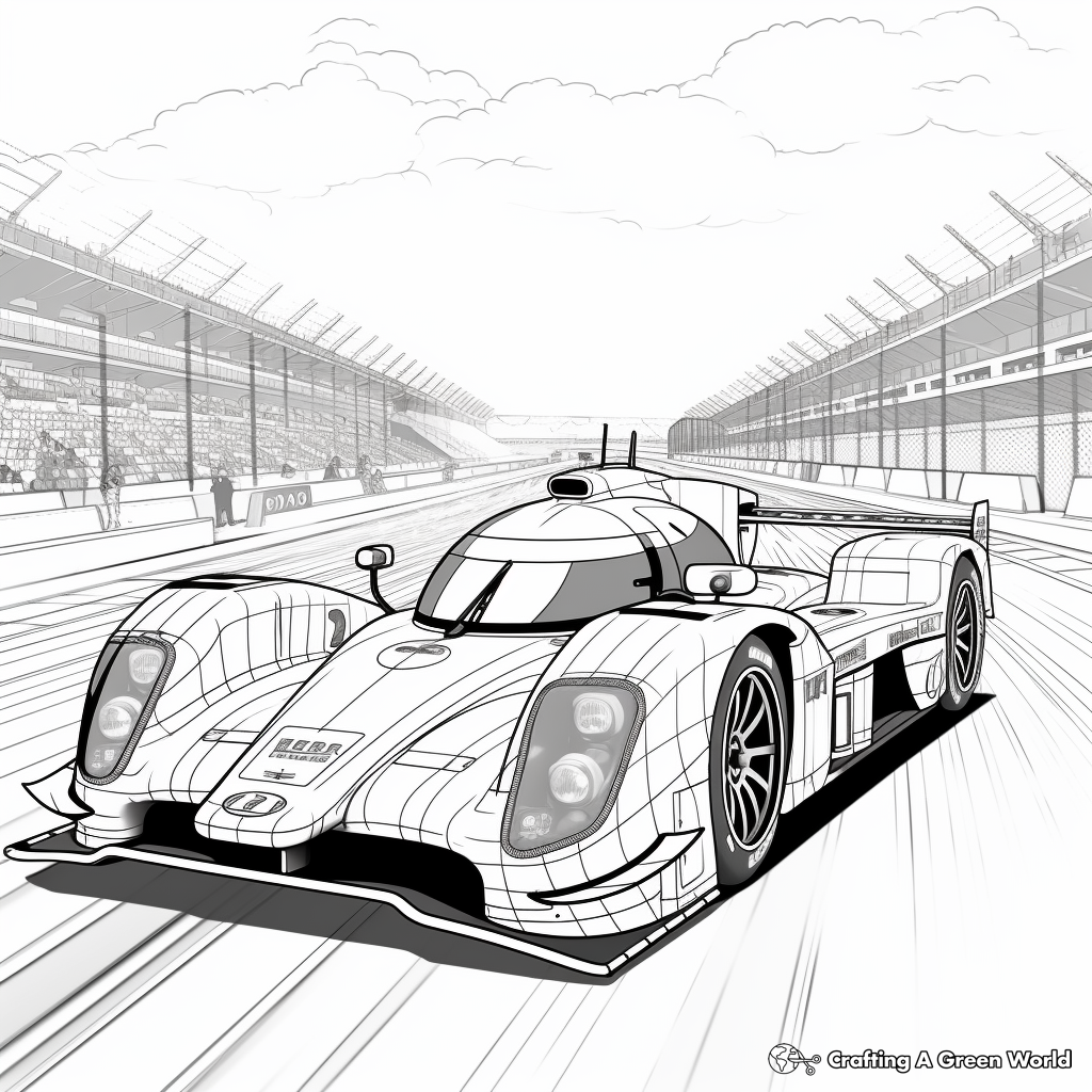 Le Mans Prototype Car Coloring Pages for Fans 1