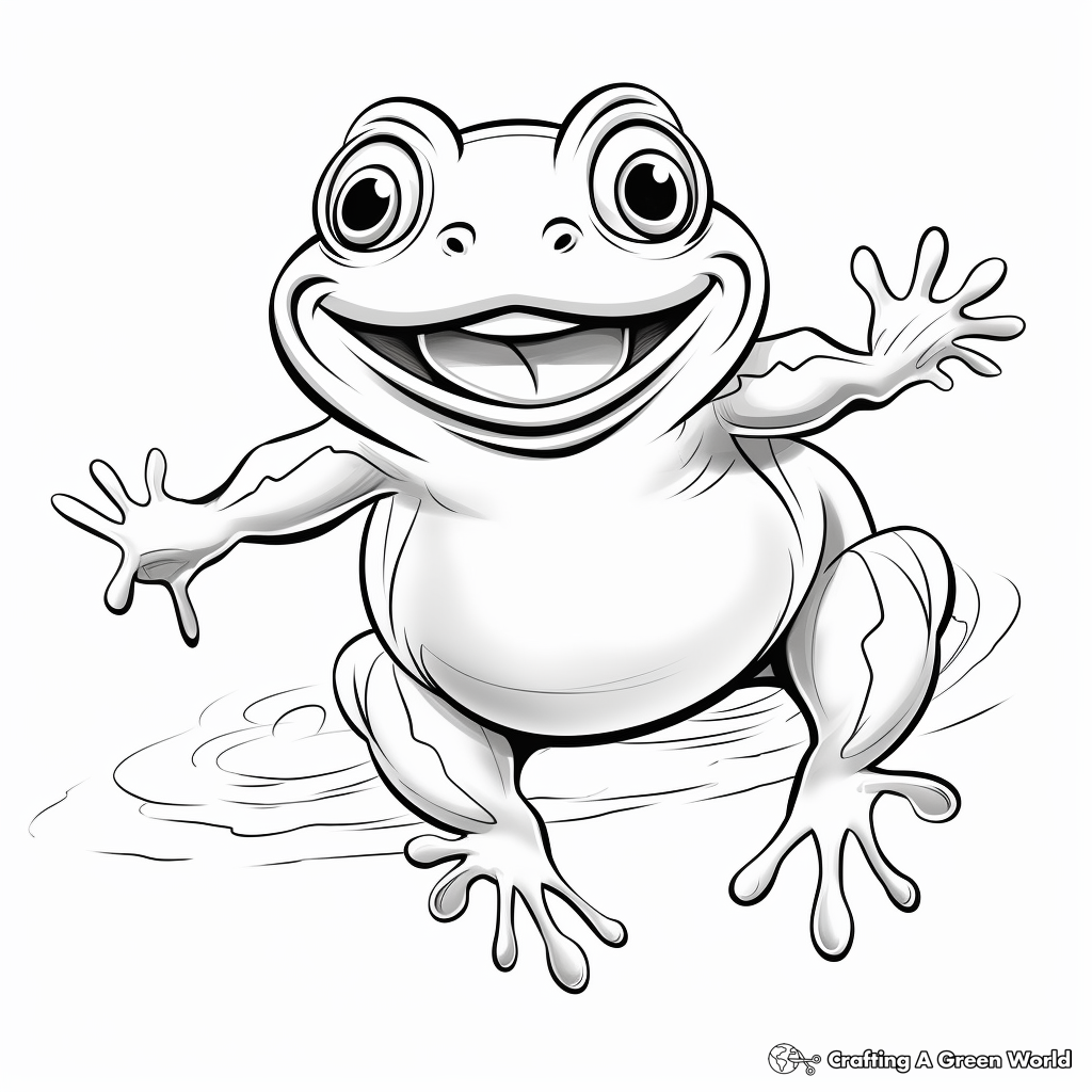 Leap Frog: Leaping Bullfrog Coloring Pages 2