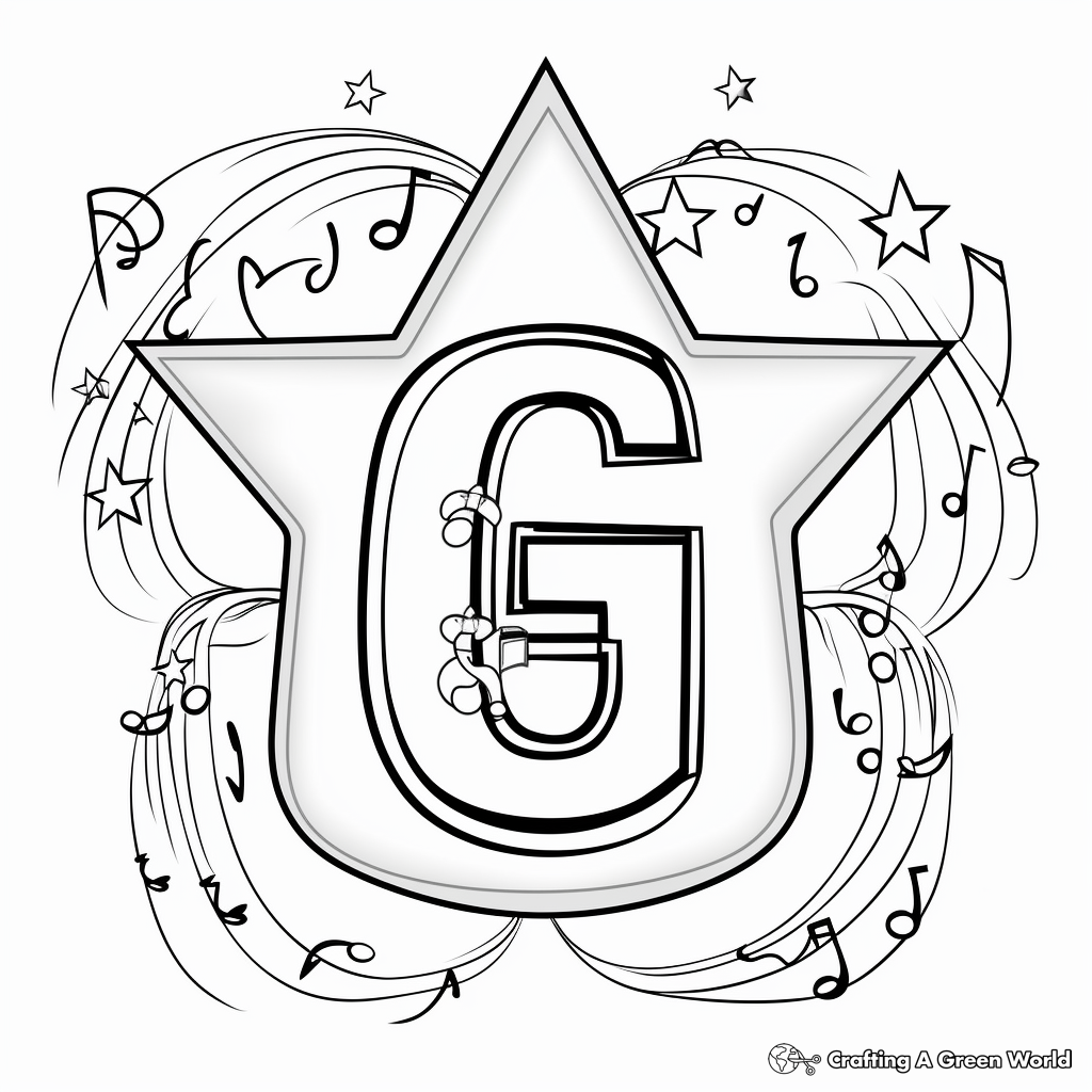Learn and Color: Uppercase Letter G Coloring Sheets 1
