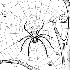Learning Adaptations with Spider Web Construction Coloring Pages 2