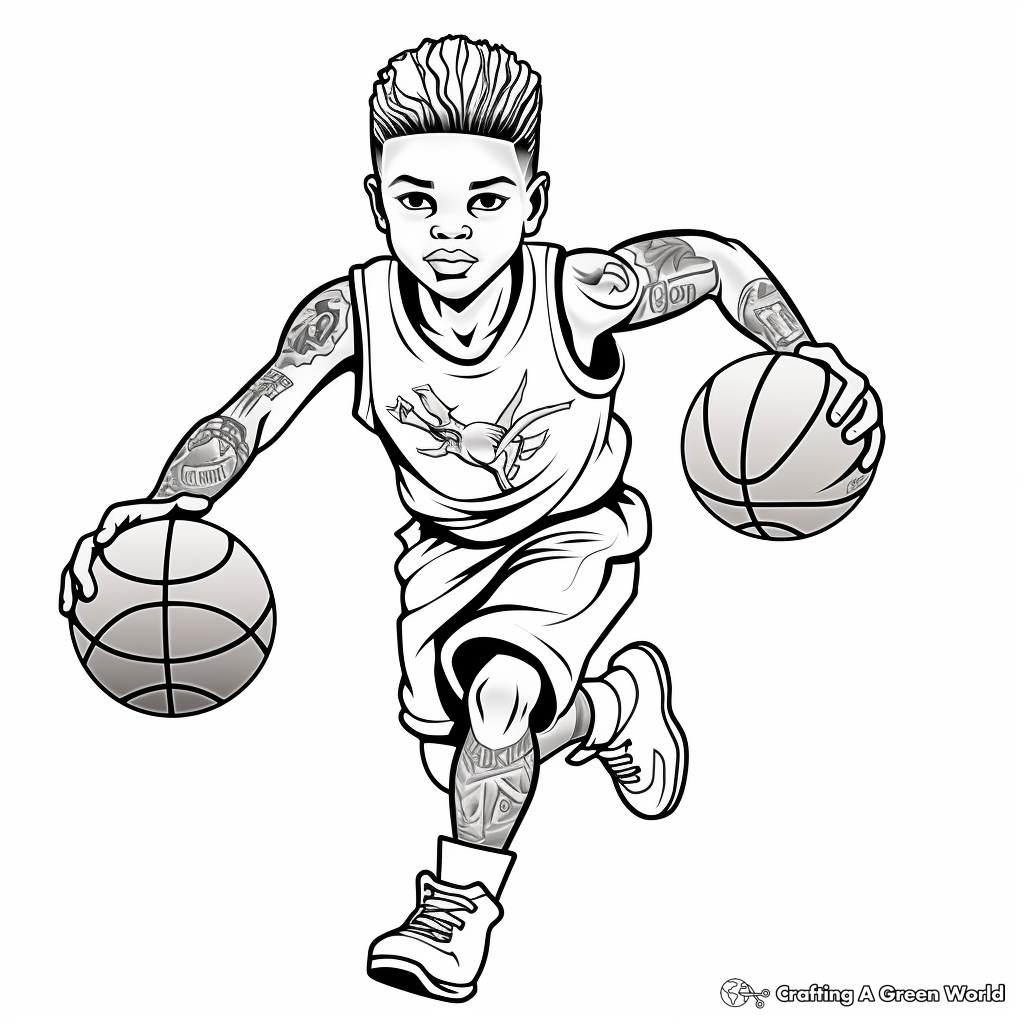 Legendary Basketball Stars Coloring Pages 1