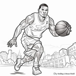 Legendary Basketball Stars Coloring Pages 2