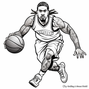 Legendary Basketball Stars Coloring Pages 3