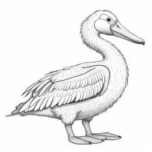 Life-like Dalmatian Pelican Coloring Pages 1