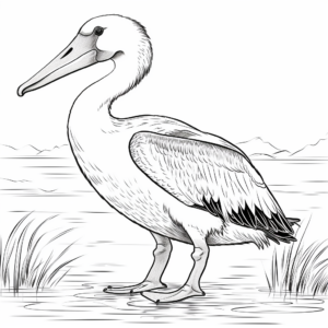 Life-like Dalmatian Pelican Coloring Pages 3