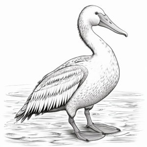 Life-like Dalmatian Pelican Coloring Pages 4