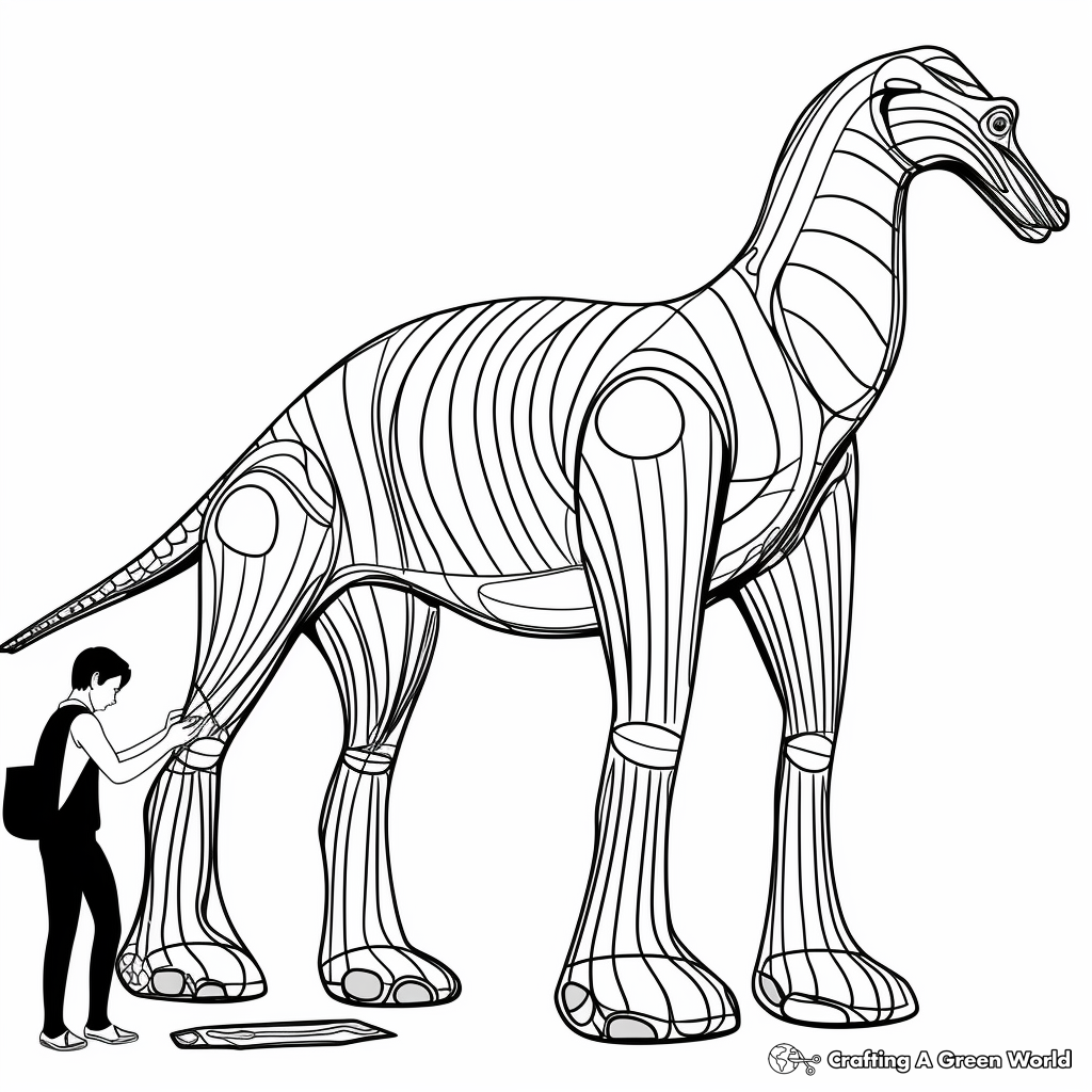 Life-Size Apatosaurus Coloring Pages for Big Projects 2
