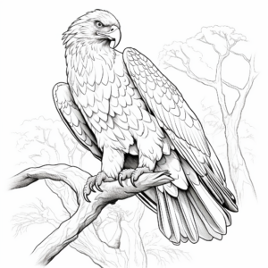 Lifelike Eagle Coloring Pages for Realism Fans 1