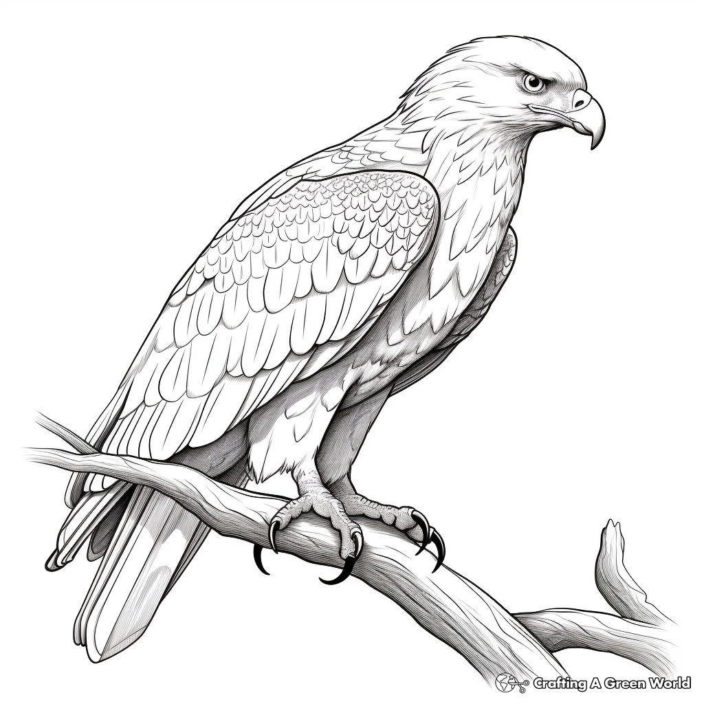 Lifelike Eagle Coloring Pages for Realism Fans 2