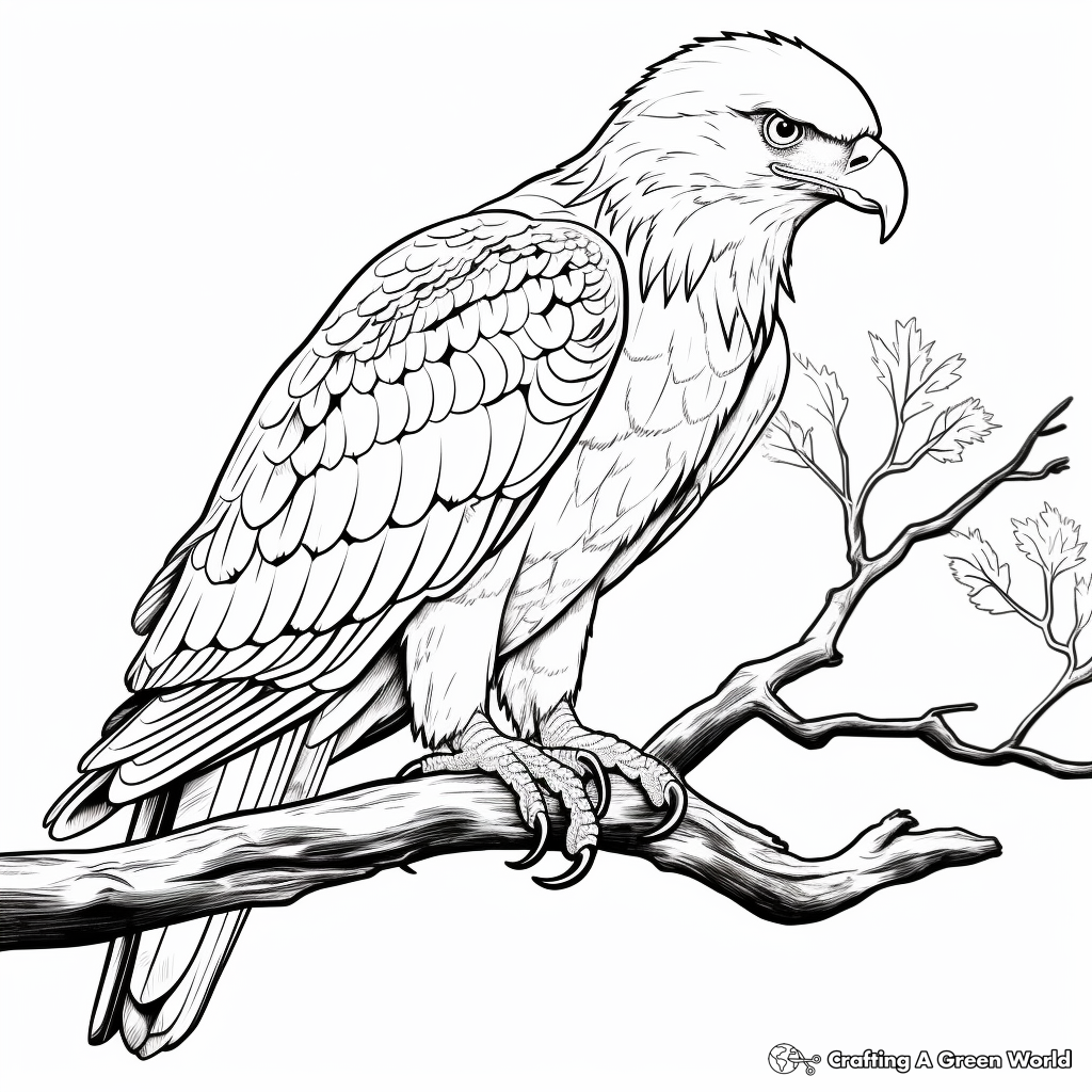 Lifelike Eagle Coloring Pages for Realism Fans 3