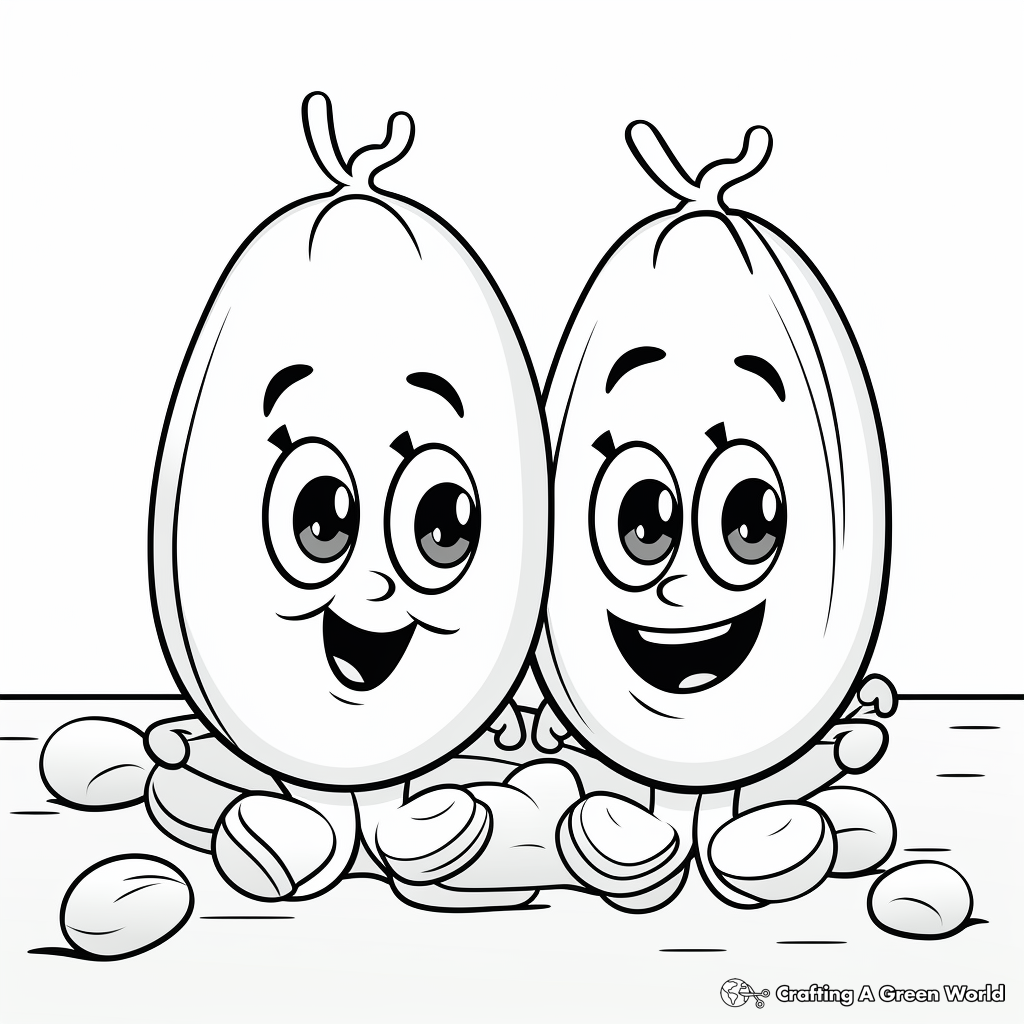 Lima Beans (Butter Beans) Coloring Pages 1