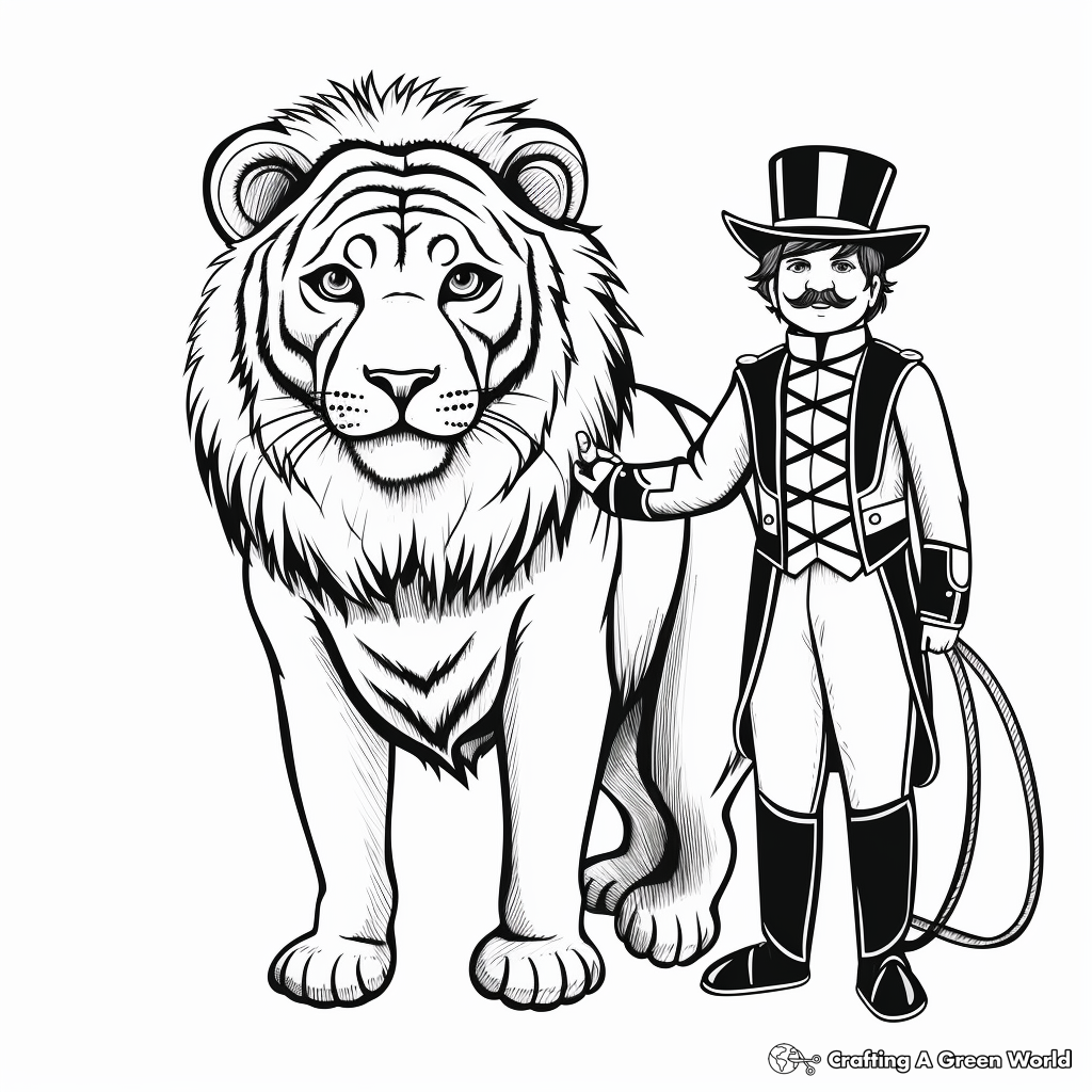 Lion Tamer Circus Coloring Pages 3