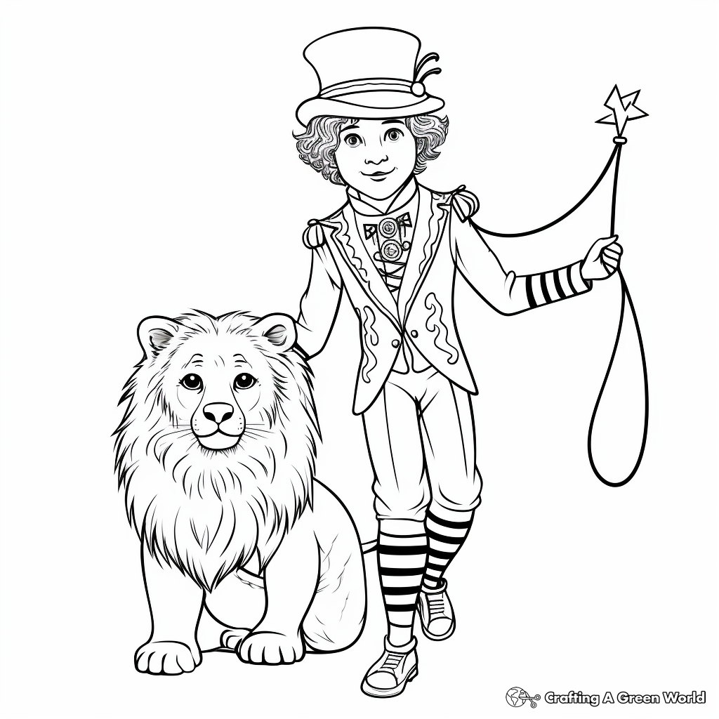 Lion Tamer Circus Coloring Pages 4