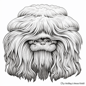 Lion's Mane Mushroom Coloring Pages for Artist 1