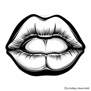 Lips in Pop Art: Warhol-Style Coloring Pages 3
