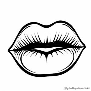 Lips in Pop Art: Warhol-Style Coloring Pages 4