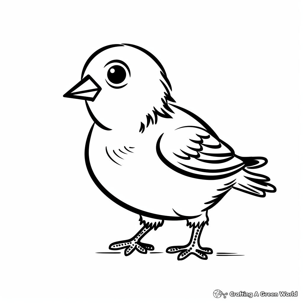 Little Crow Chick Coloring Pages for Children 3