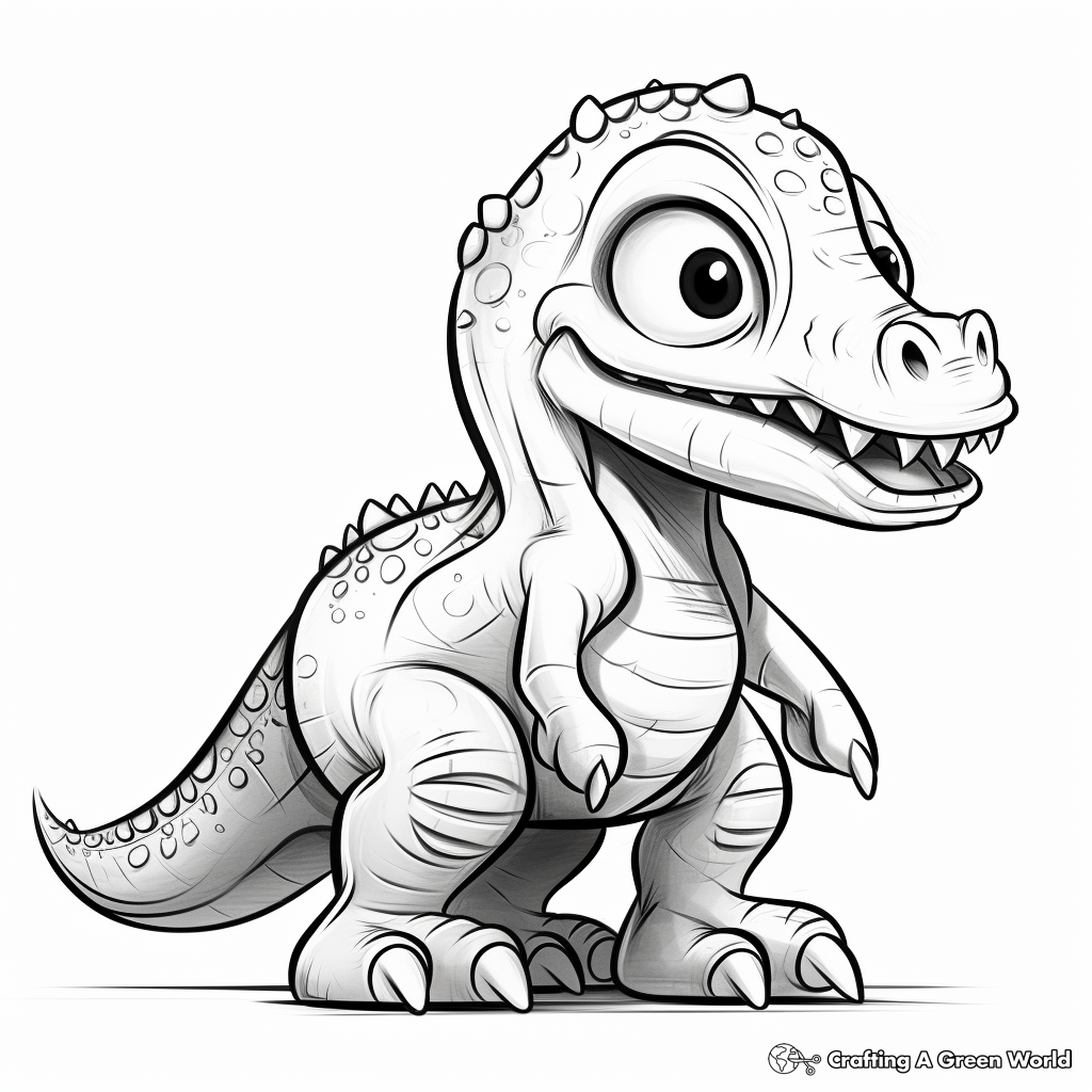 Little T-Rex Dinosaur Coloring Pages 3