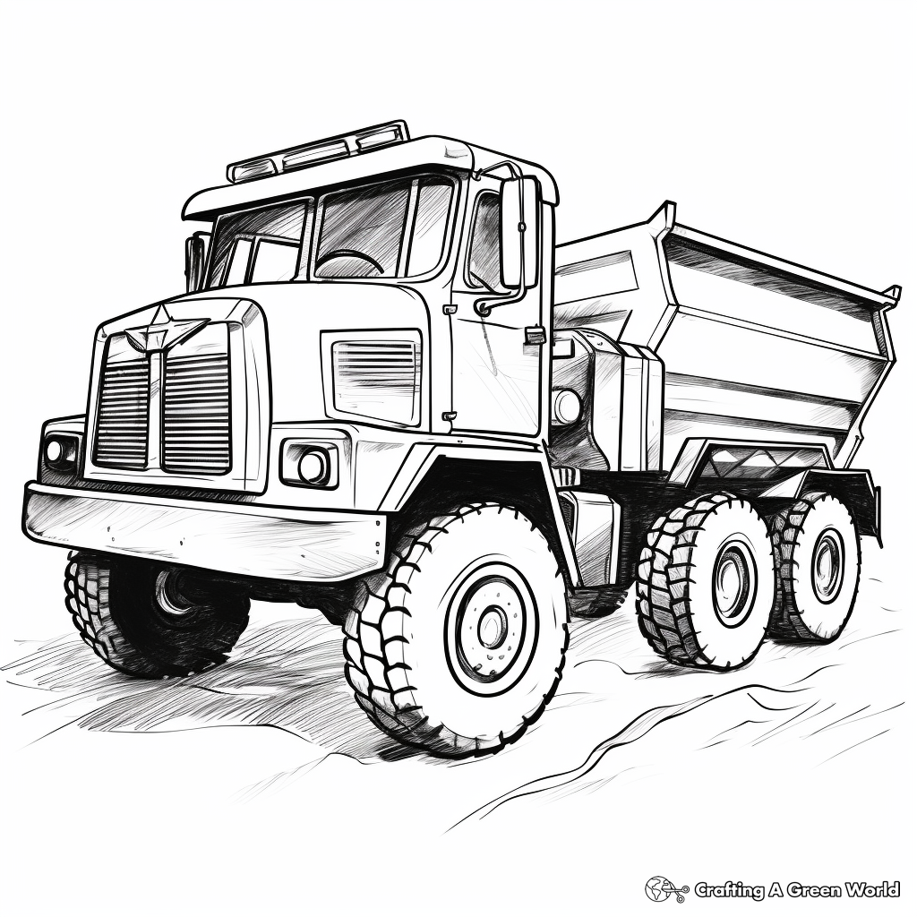 Little Toy Dump Truck Coloring Pages 1