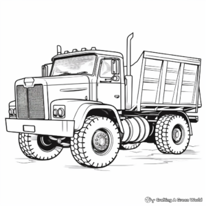 Little Toy Dump Truck Coloring Pages 2