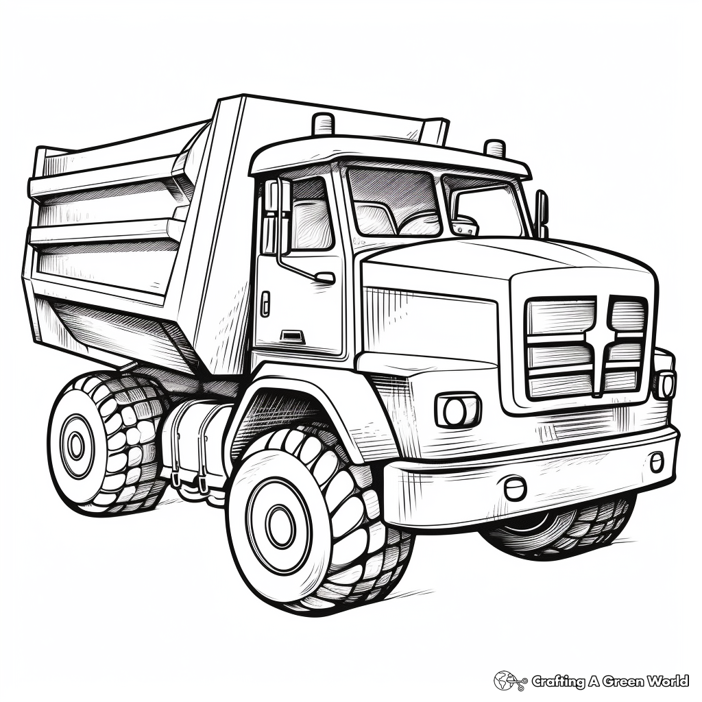 Little Toy Dump Truck Coloring Pages 4
