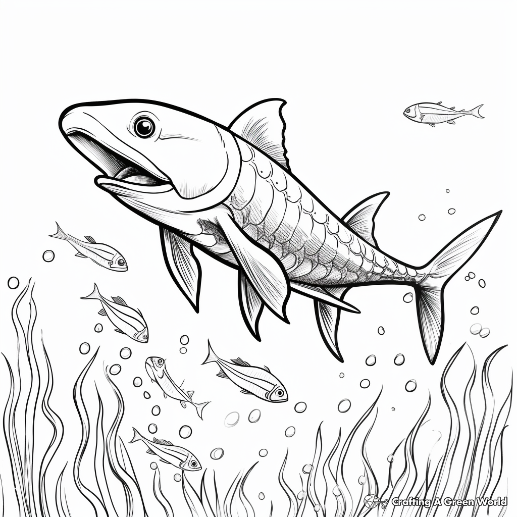 Lively Leedsichthys Coloring Pages 1