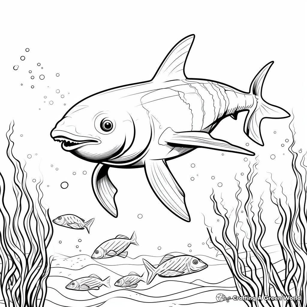 Lively Leedsichthys Coloring Pages 4