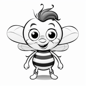 Lively Queen Bee Coloring Pages 3
