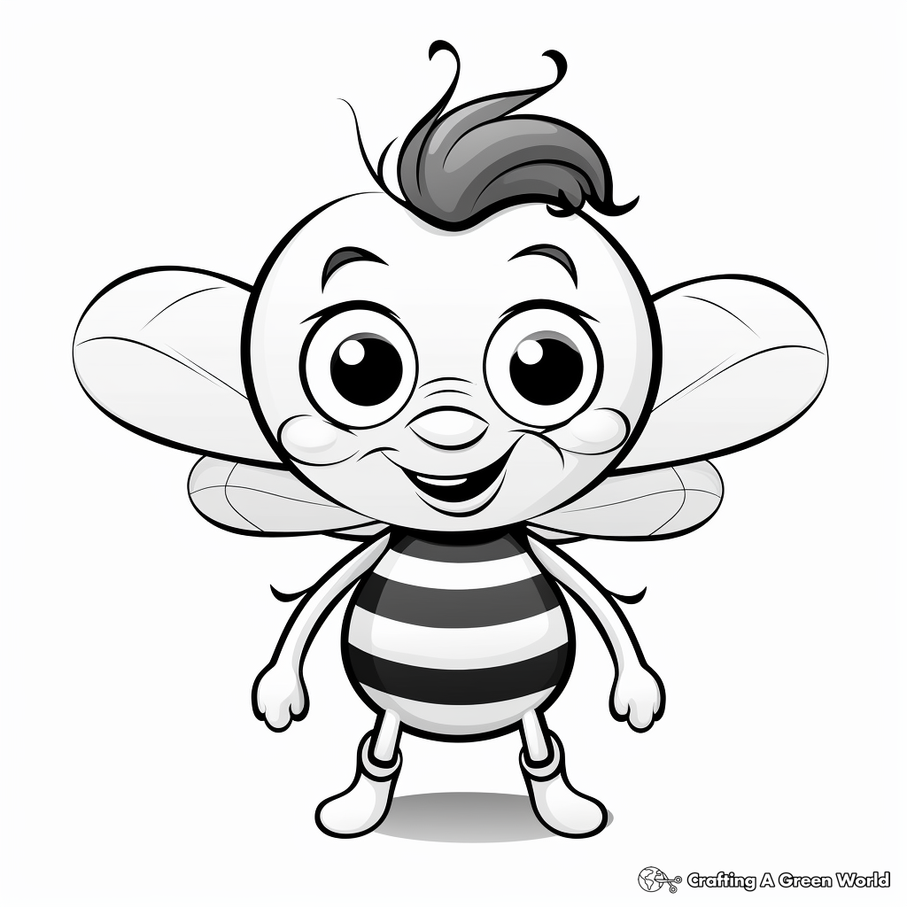 Lively Queen Bee Coloring Pages 3
