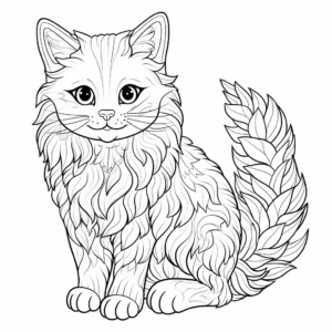 Lively Ragdoll Cat Coloring Pages 4