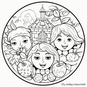 Living 'Peace' Fruit of the Spirit Coloring Pages 1