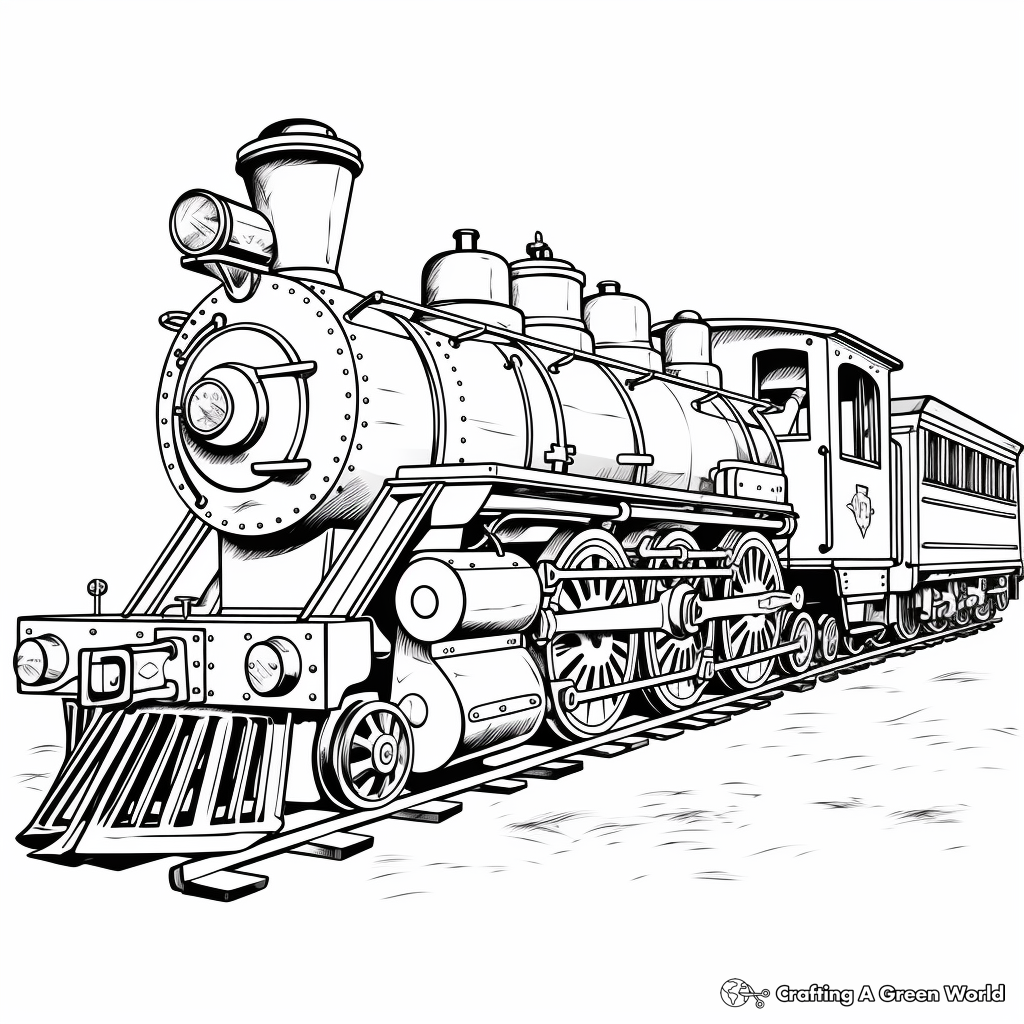 Locomotive Engine Train Coloring Pages 2