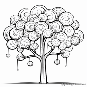 Lollipop Tree Coloring Pages 1