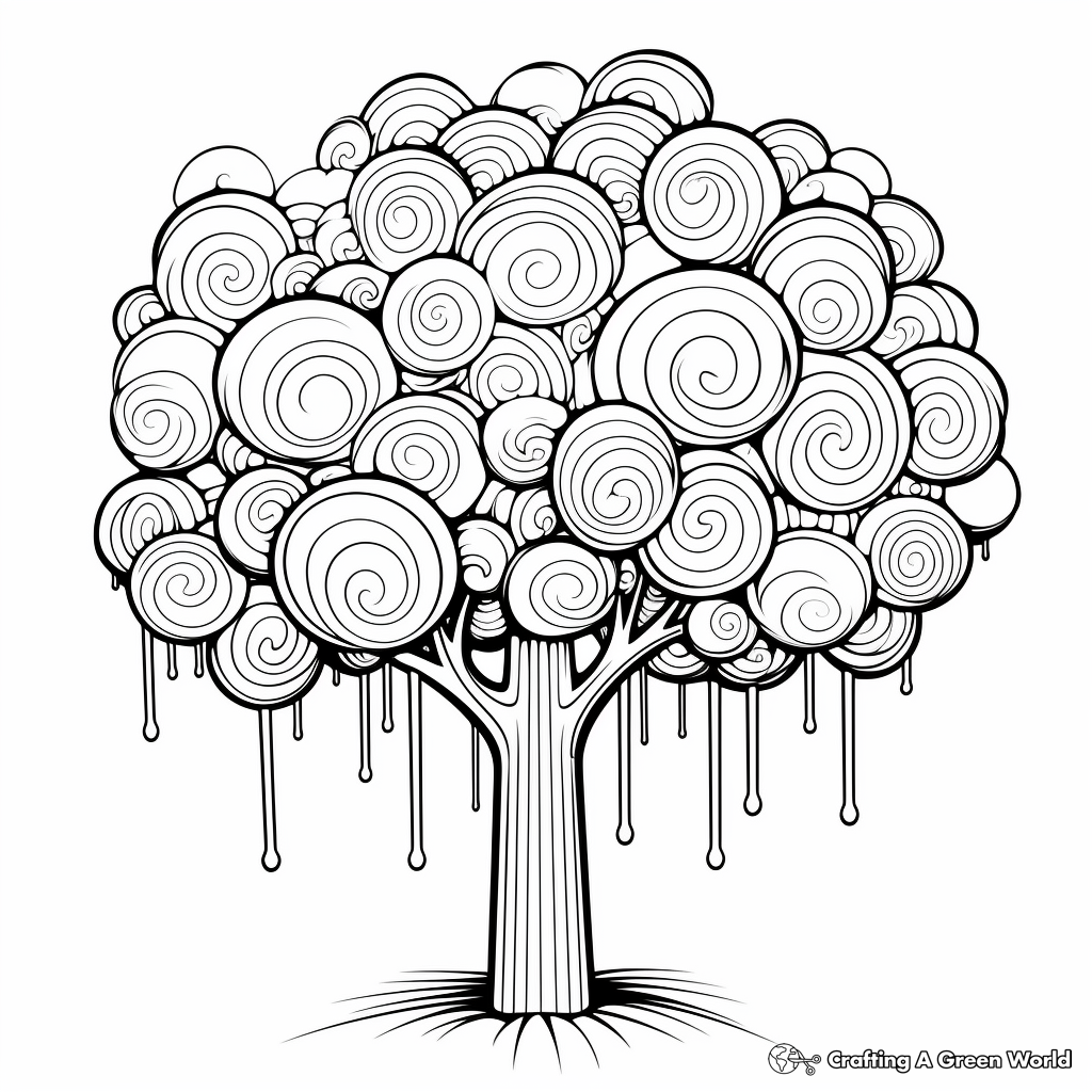 Lollipop Tree Coloring Pages 3