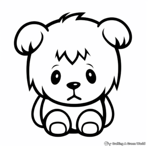Lonely Teddy Bear Face Coloring Pages 4