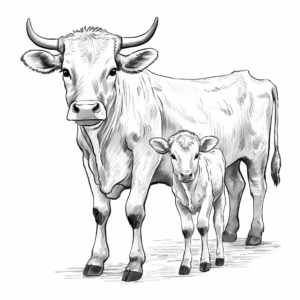 Longhorn Calf Coloring Pages: Texas Pride 2