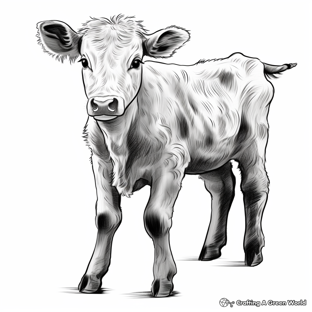 Longhorn Calf Coloring Pages: Texas Pride 3
