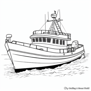 Longliner Fishing Boat: Detailed Coloring Pages 3