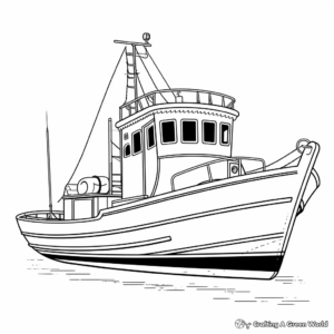 Longliner Fishing Boat: Detailed Coloring Pages 4