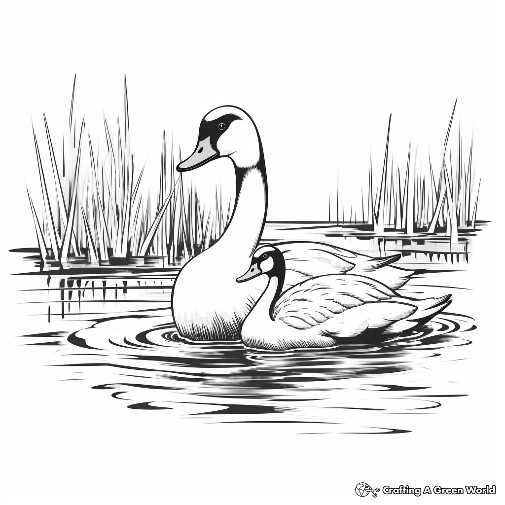 Loon Duo: Twin Loons Coloring Pages 3