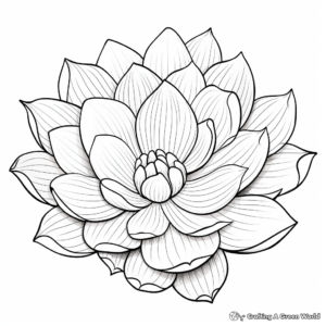 Lotus Petals Close-up Coloring Pages 2