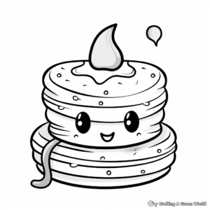 Lovable Pancake Stack Coloring Pages 3