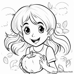 Lovely Banana Coloring Pages 1