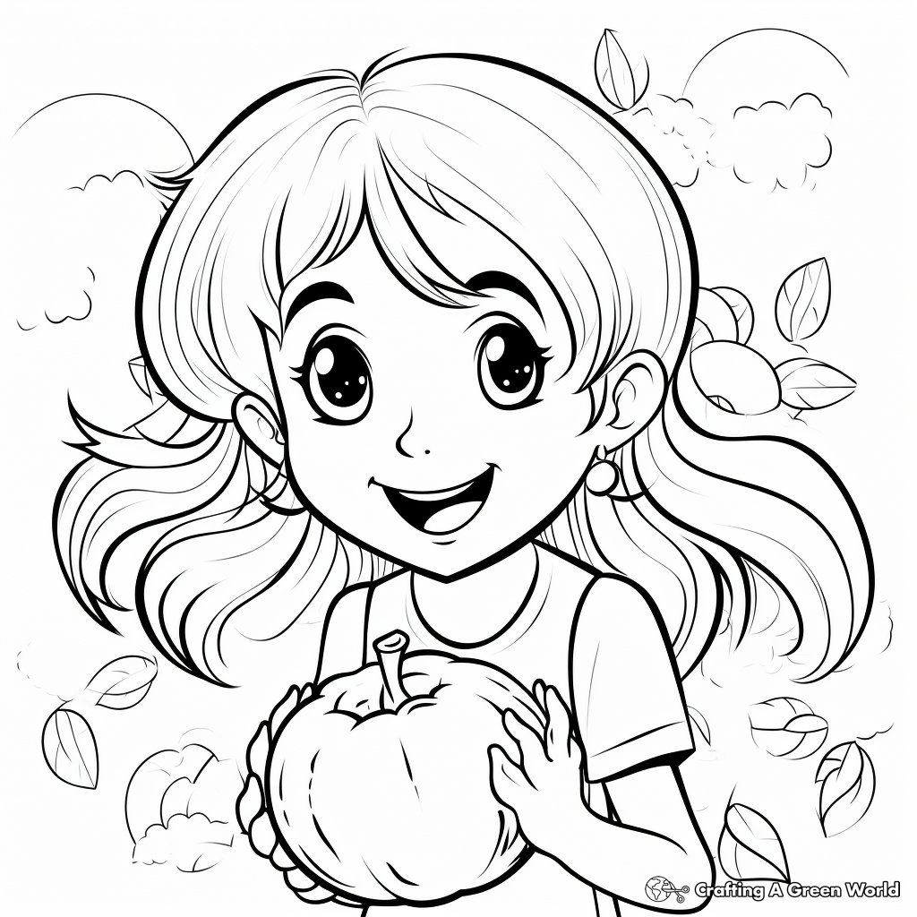 Lovely Banana Coloring Pages 1