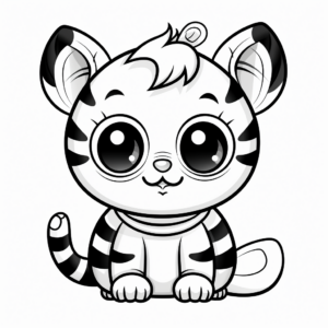 Lovely Cat Bee Valentine Coloring Pages 3