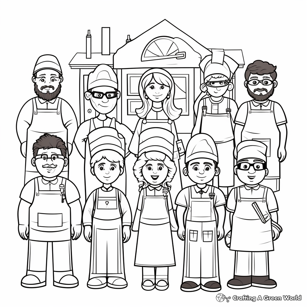 Lovely Community Helpers Kindergarten Coloring Pages 2
