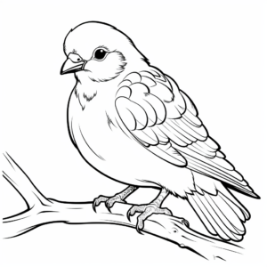 Lovely Dove Pigeon Coloring Pages 2