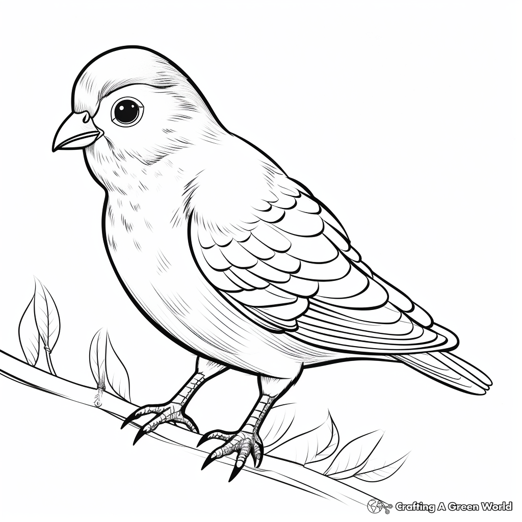 Lovely Dove Pigeon Coloring Pages 3